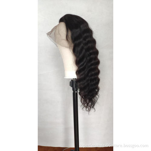 Wholesales Cheap 100 Unprocessed Human Hair Loose Wave 360 Lace Frontal Wig With Baby Hair